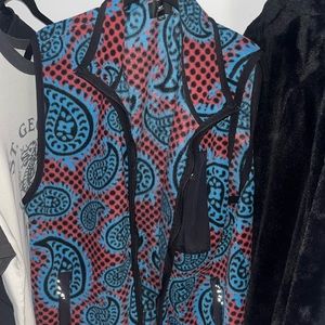 OBEY Zip Paisley Sleeveless Vest